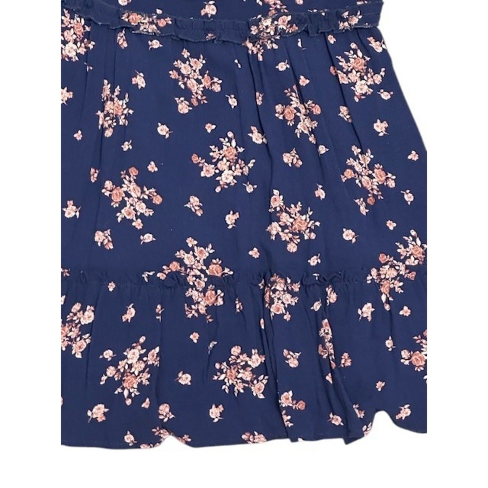 NWT ALTAR'D State Pyper Navy Floral Ruffle V Neck Long Sleeve Mini Dress Medium - Picture 15 of 15